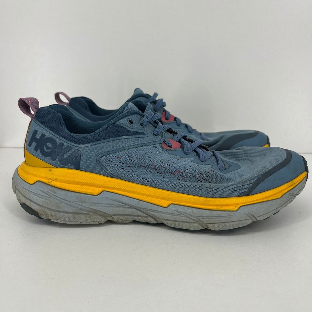 Hoka One One Challenger ATR 6 Womens 10 Blue Yellow Trail Running Shoes